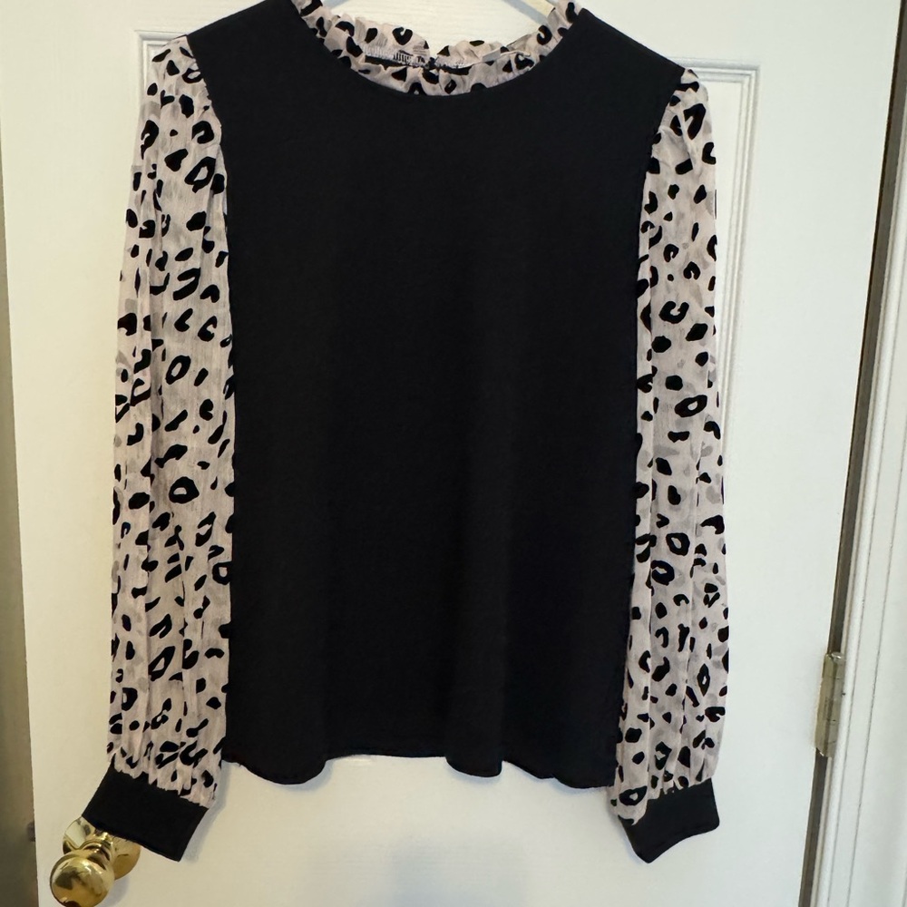 THML Ruffle Accent Blouse